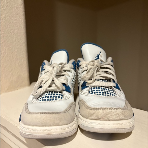 Nike Air Jordan 4 Retro Military Blue Preschool BQ7669-141 Size 13C - Picture 7 of 11